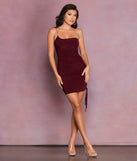 Heart Of Glam Ruched Knit Mini Dress