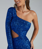 Sparkle Party Sequin One-Shoulder Mini Dress