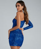 Sparkle Party Sequin One-Shoulder Mini Dress