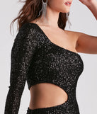 Sparkle Party Sequin One-Shoulder Mini Dress