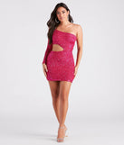 Sparkle Party Sequin One-Shoulder Mini Dress