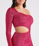 Sparkle Party Sequin One-Shoulder Mini Dress