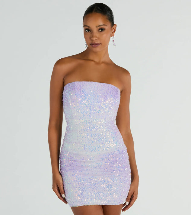 Enchanting Muse Iridescent Sequin Mini Dress | Windsor