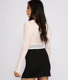 Encircled In Glam Mesh Crop Top