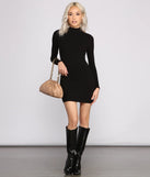 The Basic Ribbed Knit Long Sleeve Mini Dress is a casual dress for more than special occasions with a fitted or flowy silhouette and accents in the most recent trends!