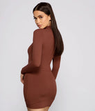 The Basic Ribbed Knit Long Sleeve Mini Dress is a casual dress for more than special occasions with a fitted or flowy silhouette and accents in the most recent trends!