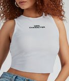 Essential for your seasonal closet, the Main Character Sleeveless Tank Crop Top offers a trendy twist on everyday tops so you can elevate your style effortlessly.
