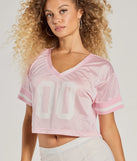 Play The Field Cropped Screen Jersey Tee