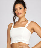 Come Away With Me Cotton Crop Top