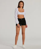 Whether fitted or flowy, the Official Cutie Tie Back Long Sleeve Crop Top is a long-sleeve top that offers endless styling options as a layer or a standalone piece to elevate your outfit for the season.