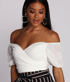 Chiffon And On Crop Top