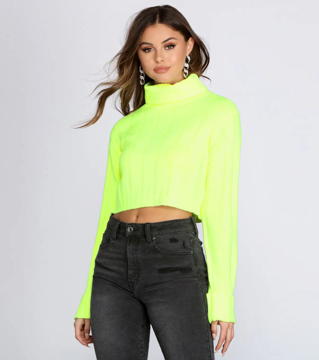 Neon Babe Cropped Sweater Windsor