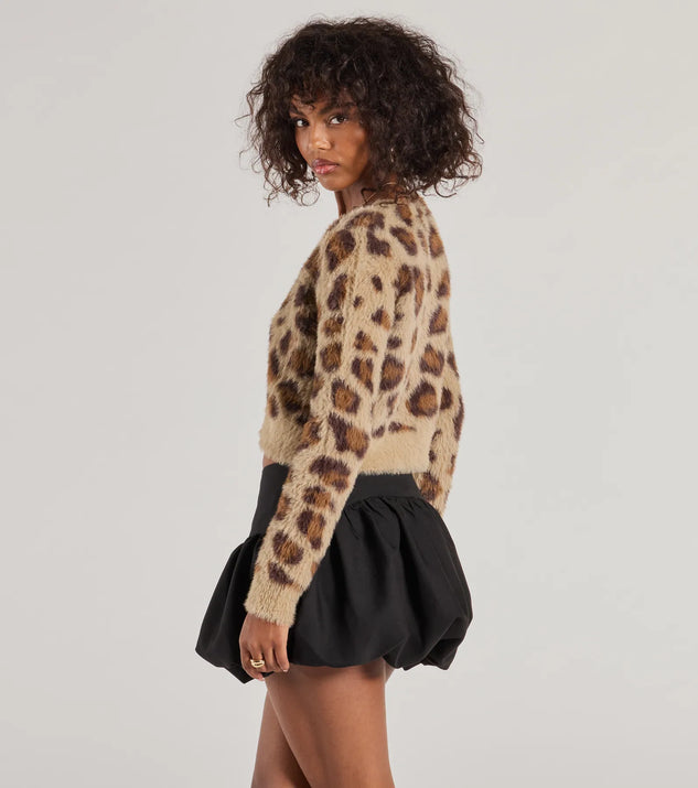 Leopard eyelash cardigan hotsell