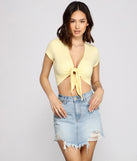 Casual And Effortless Tie-Front Top