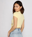 Casual And Effortless Tie-Front Top