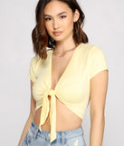 Casual And Effortless Tie-Front Top