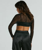 Here To Shimmer Rhinestone Mesh Bolero