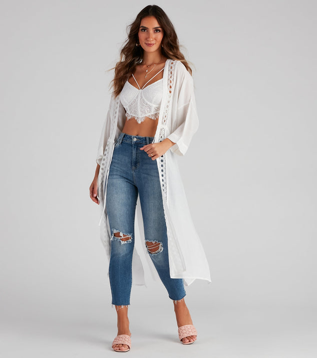 Palm Beach Linen Crochet Kimono