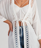 Palm Beach Linen Crochet Kimono