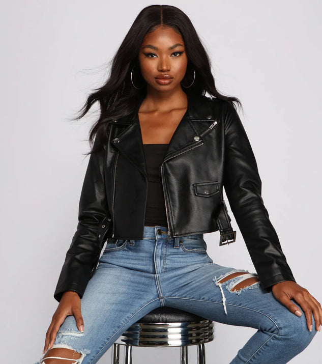 Biker Chic Crop Jacket Windsor