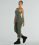 Refresh your fall closet with stylish women's pants like the Stylish Edge Acid-Wash Corduroy Jumpsuit in a sleek fabric and a pant leg style that makes your look unique.