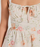 Flirty Choice Sleeveless Lace-Up Floral Romper