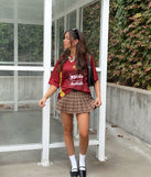 Pick Of The Season Belted Plaid Mini Skirt