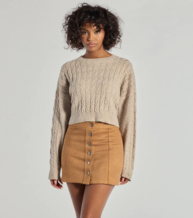 Button down skirt suede best sale