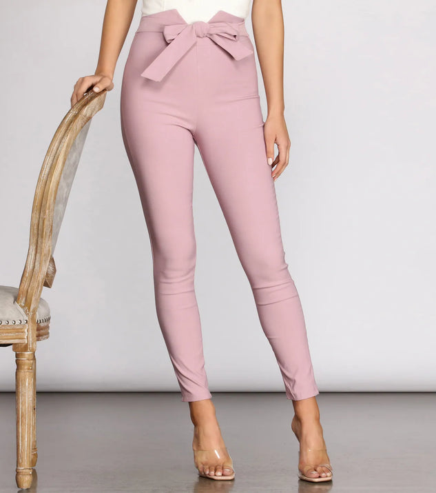 Front tie dress pants hotsell