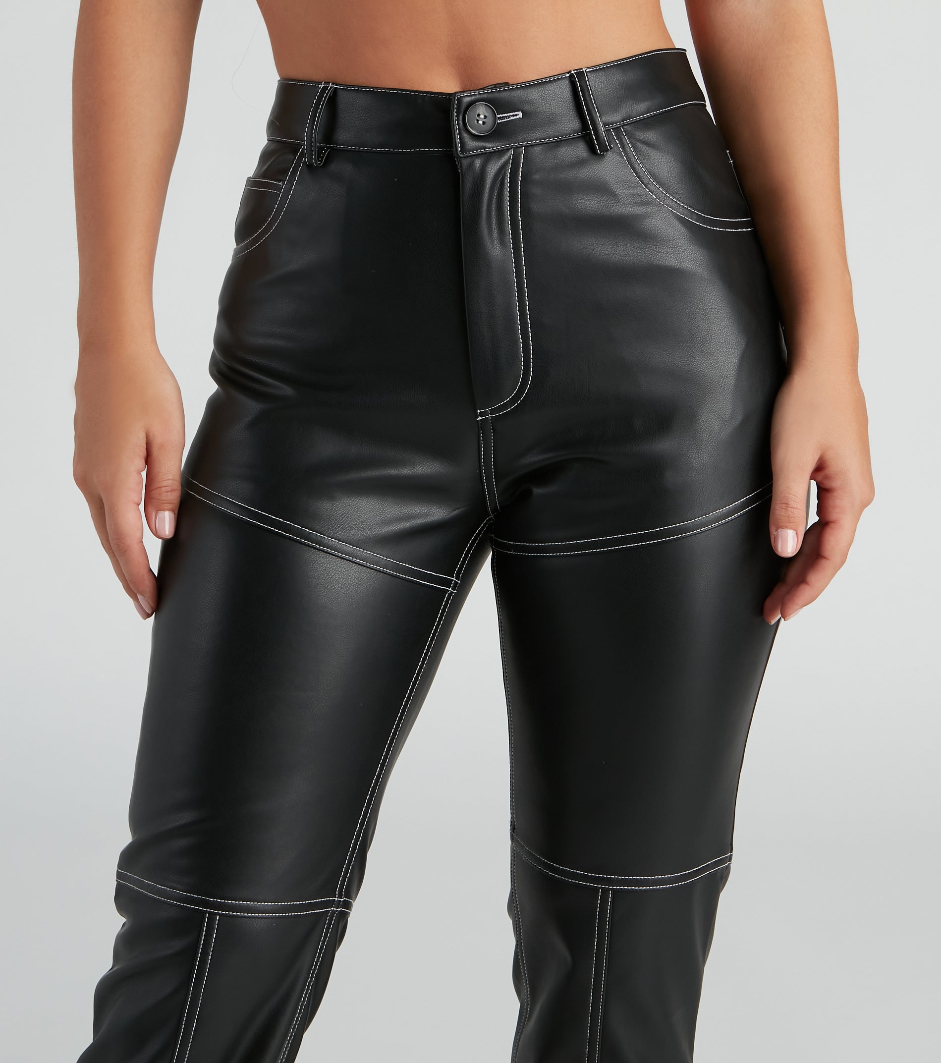 Rock Of Ages Faux Leather Straight-Leg Pants | Windsor