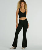 Refresh your fall closet with stylish women's pants like the Season Of Compliments Faux Suede Flare Pants in a sleek fabric and a pant leg style that makes your look unique.