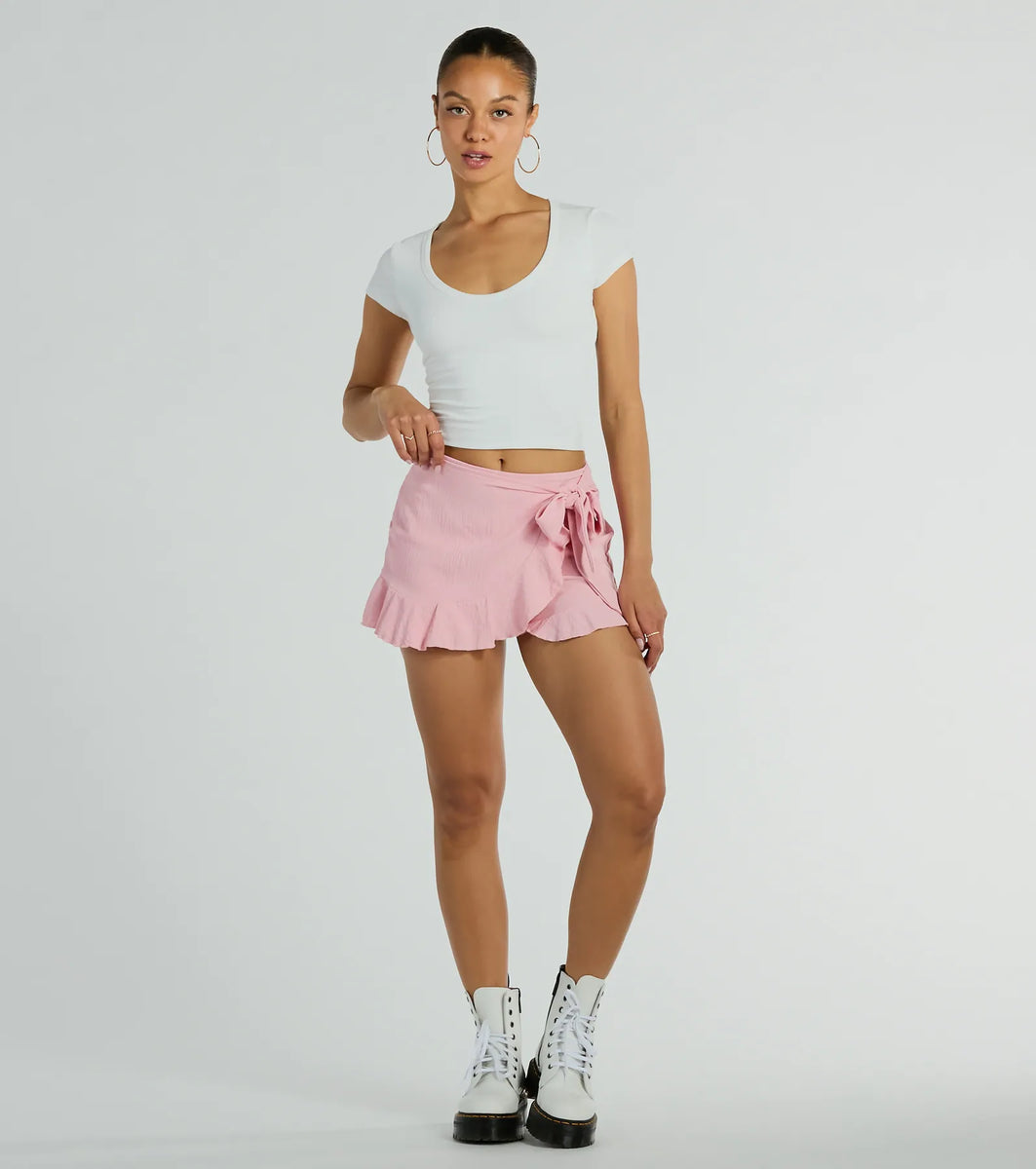 Days For Play High-Rise Ruffle Mini Skort