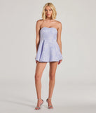 You'll feel stylish and confident in the Bring The Glamour Strapless Skater Romper as your Winter Formal Dress to stand out at your dance or event.