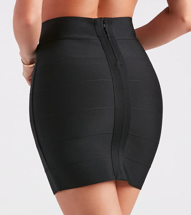 Sleek And Snatched Bandage Mini Skirt Windsor