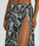 Tropical Vibes High Slit Wrap Maxi Skirt