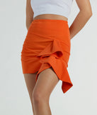 Iconic Moves Ruffled Ponte Knit Mini Skirt