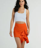 Iconic Moves Ruffled Ponte Knit Mini Skirt