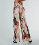 Refresh your fall closet with stylish women's pants like the Like A Work Of Art Abstract Wide Leg Palazzo Pants in a sleek fabric and a pant leg style that makes your look unique.