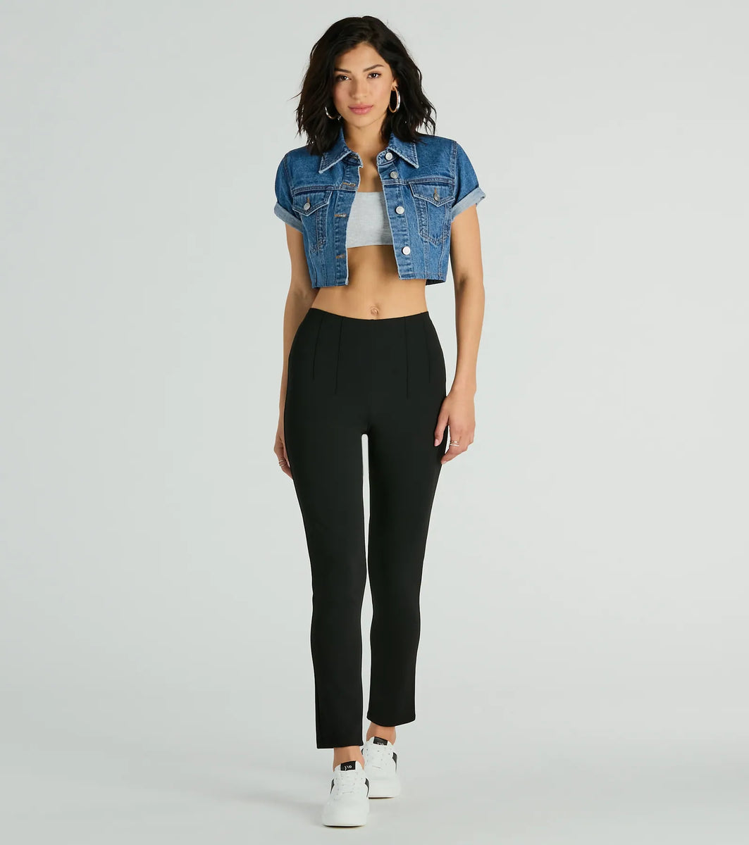 Power Mood High-Rise Skinny Trouser Pants