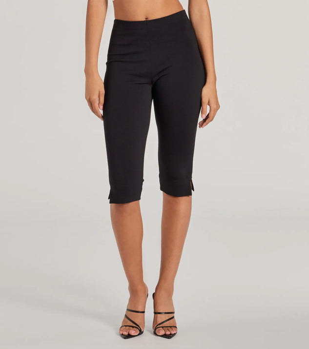 Forever On Trend High Rise Ponte Capri Pants Windsor