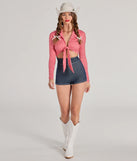 Rodeo Cowgirl Gingham Tie-Front Romper