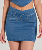 The denim wash and trendy design of the Daily Vibe Cross Belted Denim Mini Skirt is a chic fall piece for any wardrobe, versatile for everyday wear.