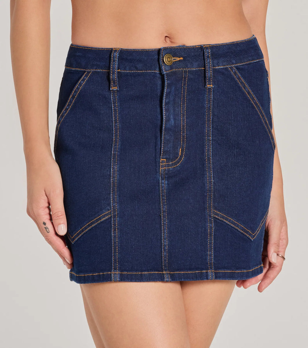 Covetable Cutie High-Rise Denim Mini Skirt