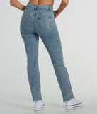 Refresh your fall closet with stylish women's pants like the Glam Girlie Rhinestone High Waist Straight-Leg Jeans in a sleek fabric and a pant leg style that makes your look unique.