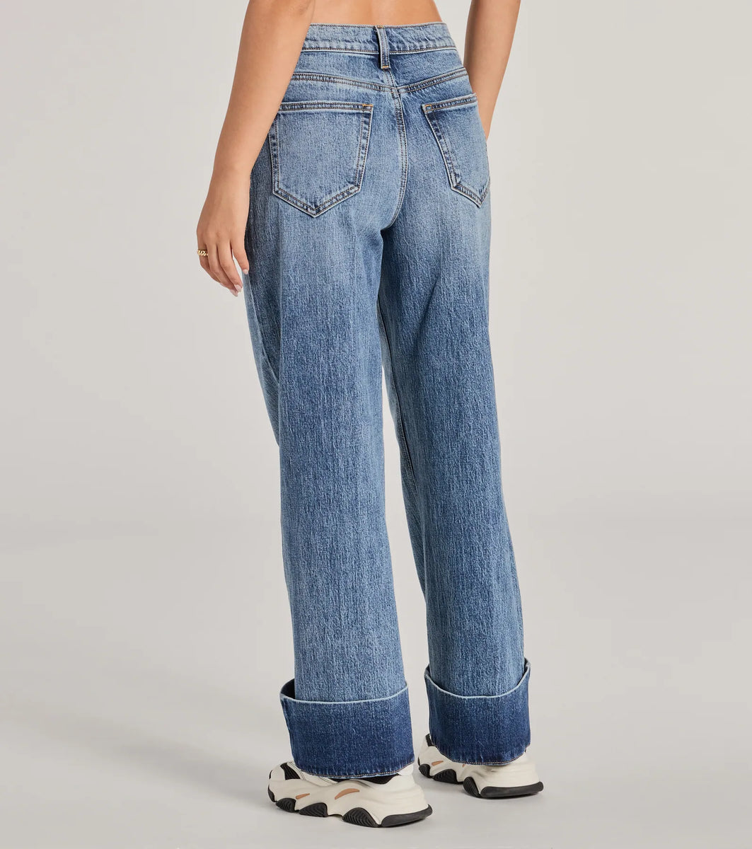 Cool Trend High-rise Cuffed Wide-leg Denim Jeans & Windsor