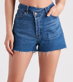 Cali High-Rise Cross Waist Shorts By Windsor Denim