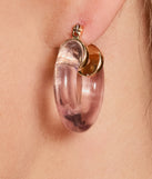 In The Clear Lucite Hoop Earrings