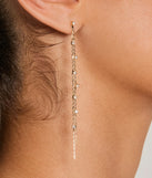 Dainty Glamour Rhinestone Linear Earrings