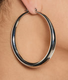 Subtle Shine Large Hoop Earrings