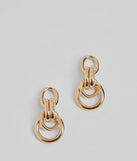 Stylish Crowd Hoop Drop Earrings